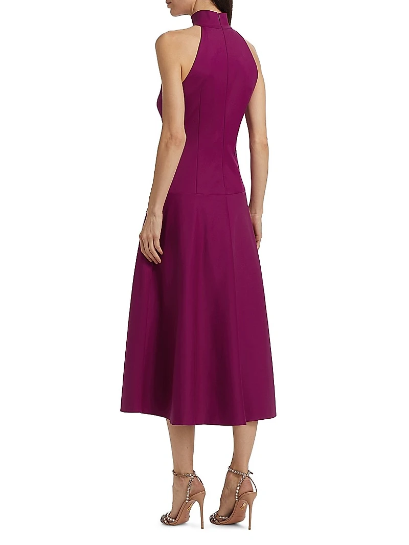 Daley Stretch-Cotton Fit & Flare Midi Dress
