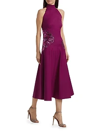 Daley Stretch-Cotton Fit & Flare Midi Dress