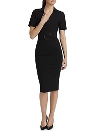 Shihi Belted Cocktail Dress