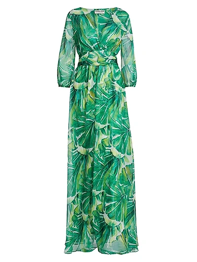 Toki Printed Chiffon Maxi Dress