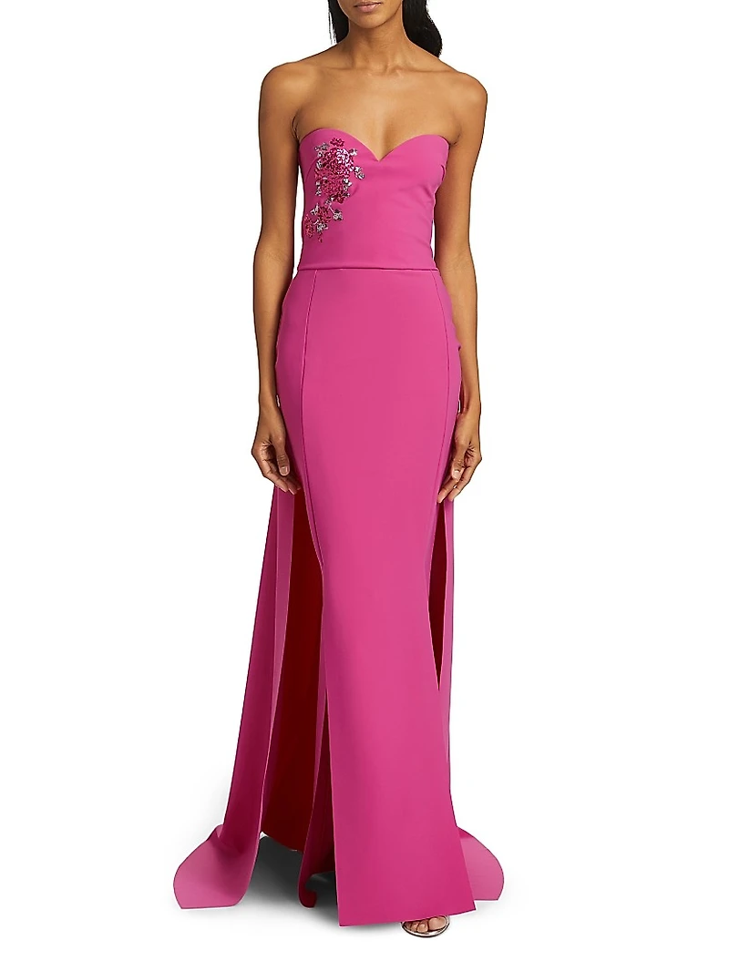 Kenzan Strapless Embellished Gown