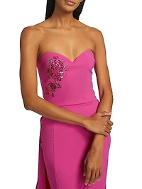 Kenzan Strapless Embellished Gown
