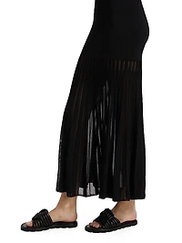 Semi-Sheer Strapless Maxi Dress