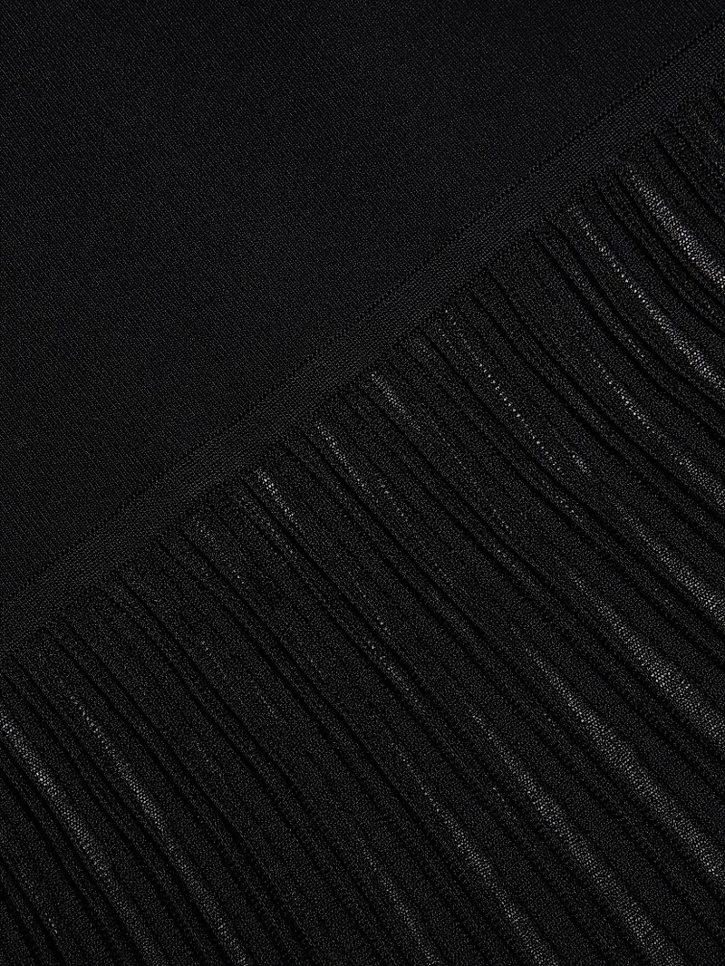 Semi-Sheer Strapless Maxi Dress