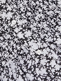 Floral Smocked Button-Front Midi Shirtdress