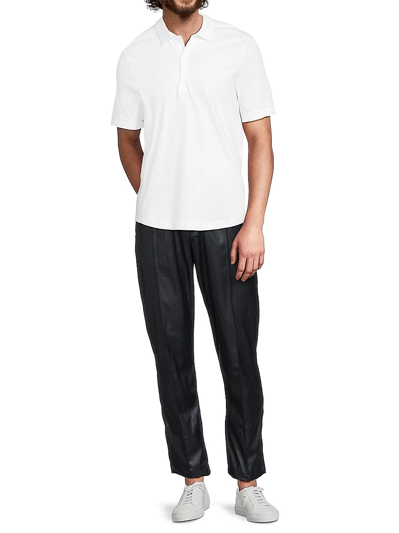 Owen Faux Leather Drawstring Track Pants