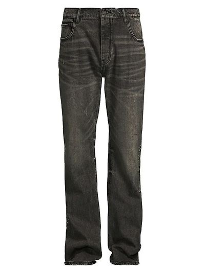 Vintage Side-Crystal Flare Jeans