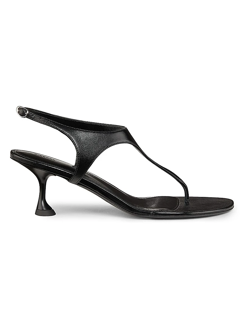 Tee 60MM Leather T-Strap Sandals