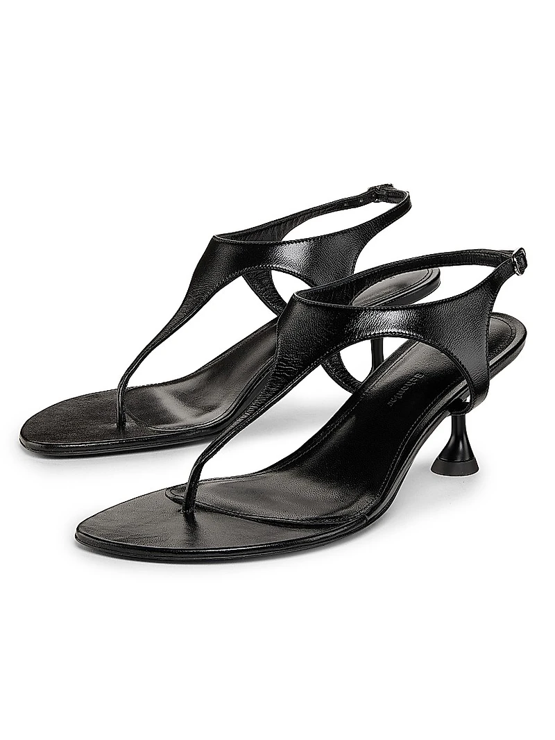Tee 60MM Leather T-Strap Sandals