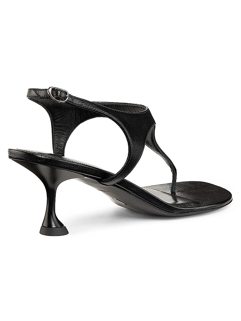 Tee 60MM Leather T-Strap Sandals