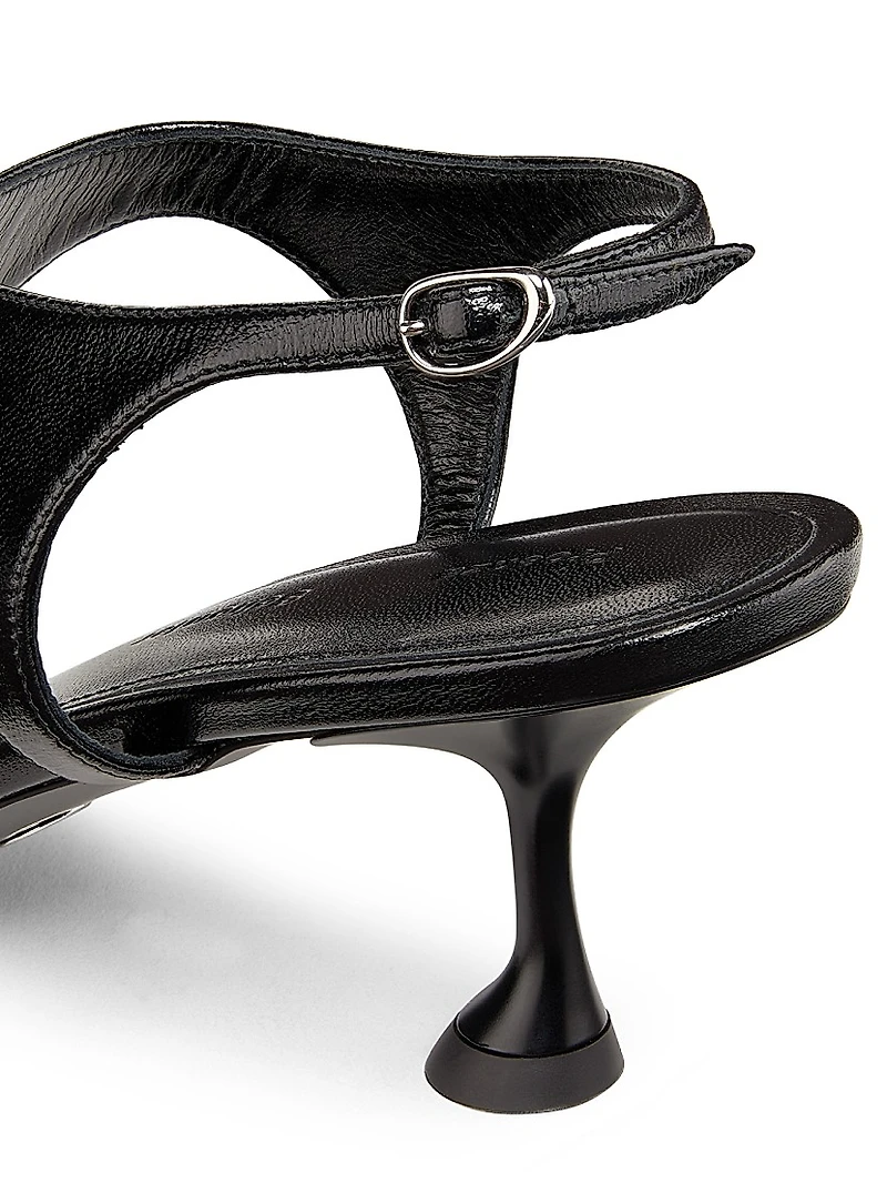 Tee 60MM Leather T-Strap Sandals