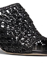 Drew Woven 80MM Leather Mules