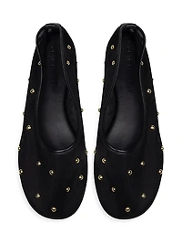 Balla Studded Mesh Ballet Flats