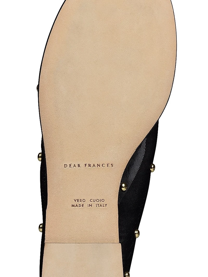 Balla Studded Mesh Ballet Flats