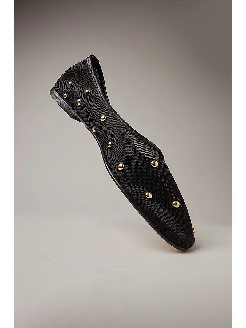 Balla Studded Mesh Ballet Flats