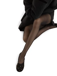 Balla Studded Mesh Ballet Flats