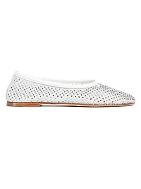 Balla Crystal-Embellished Mesh Flats