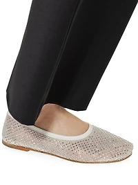 Balla Crystal-Embellished Mesh Flats