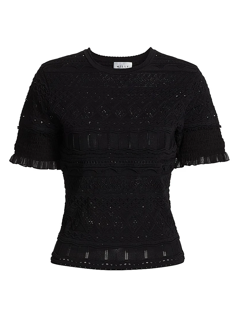 Smocked Pointelle Top