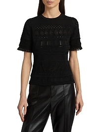 Smocked Pointelle Top