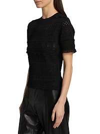 Smocked Pointelle Top