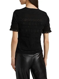 Smocked Pointelle Top