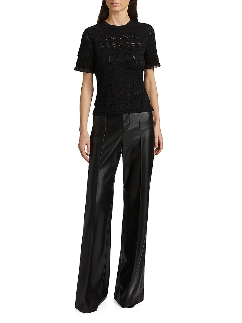 Smocked Pointelle Top