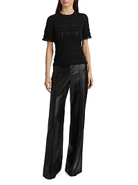 Smocked Pointelle Top