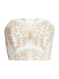 Butterfly Eyelet Strapless Top