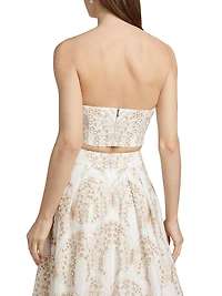 Butterfly Eyelet Strapless Top