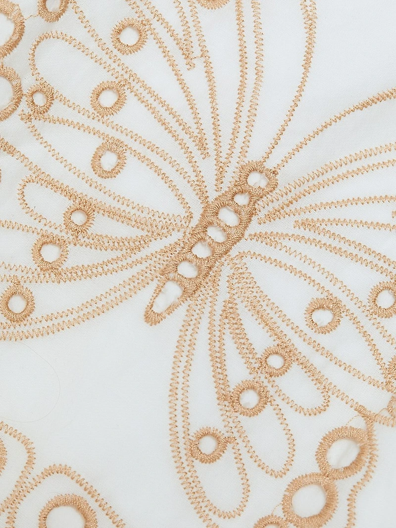 Butterfly Eyelet Strapless Top