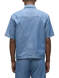 Cotton Herringbone Utility Shirt