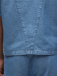 Cotton Herringbone Utility Shirt