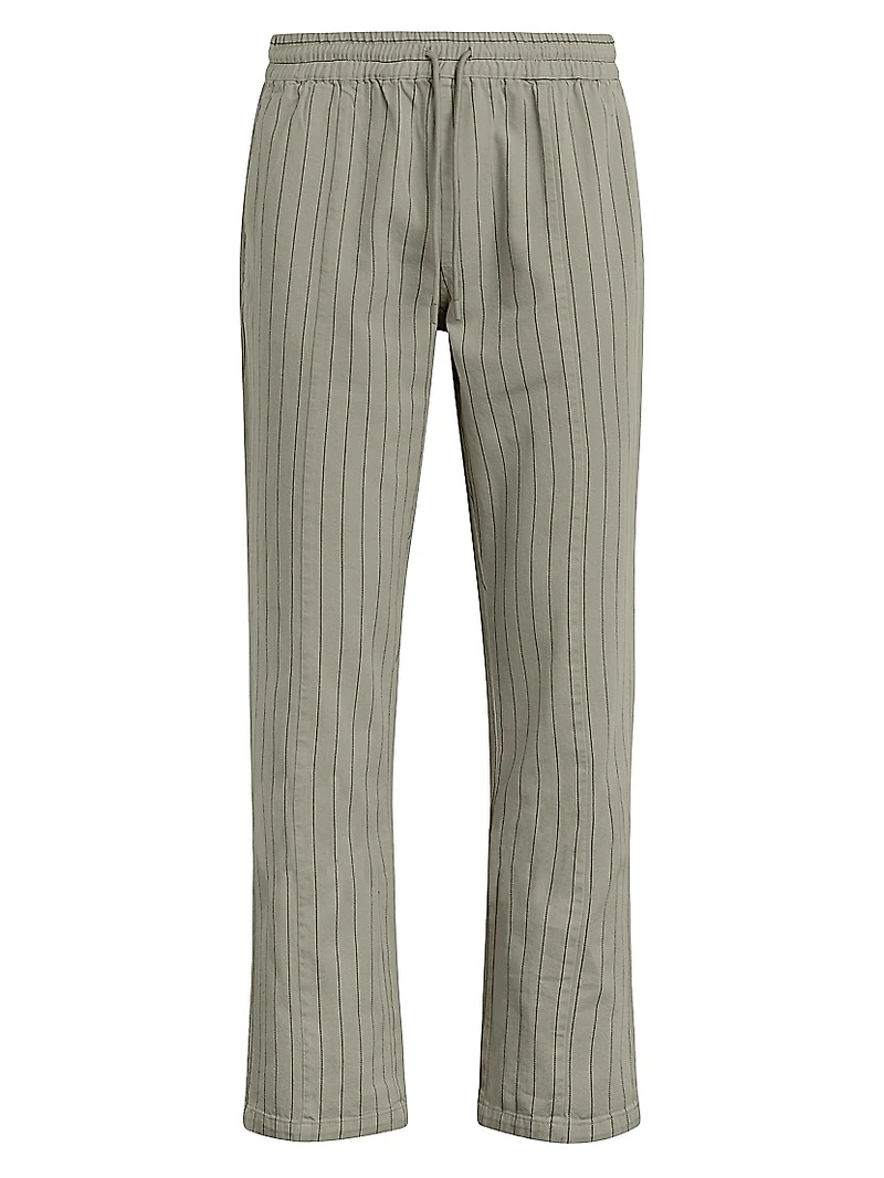 Pinstriped Drawstring Pants