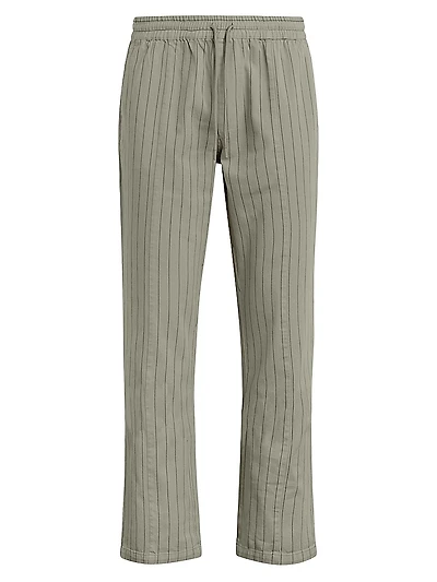 Pinstriped Drawstring Pants