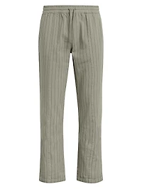 Pinstriped Drawstring Pants