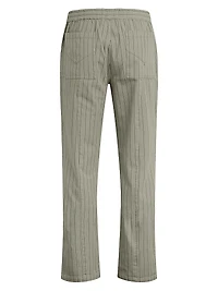 Pinstriped Drawstring Pants