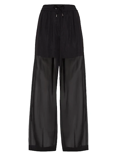 Cotton Organza Track Trousers
