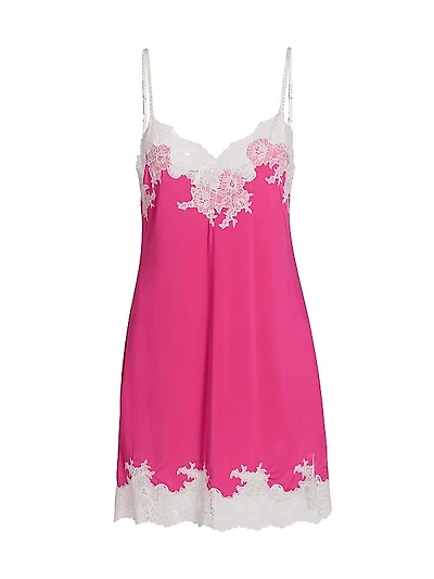 Enchant Floral Lace-Trimmed Chemise