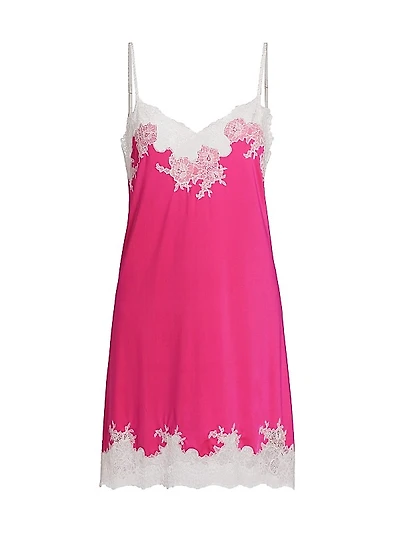 Enchant Floral Lace-Trimmed Chemise