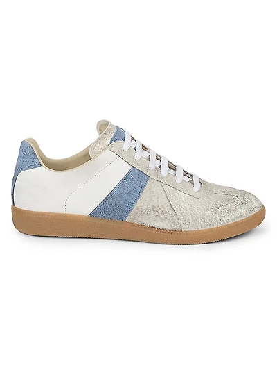 Replica Leather Low-Top Sneakers