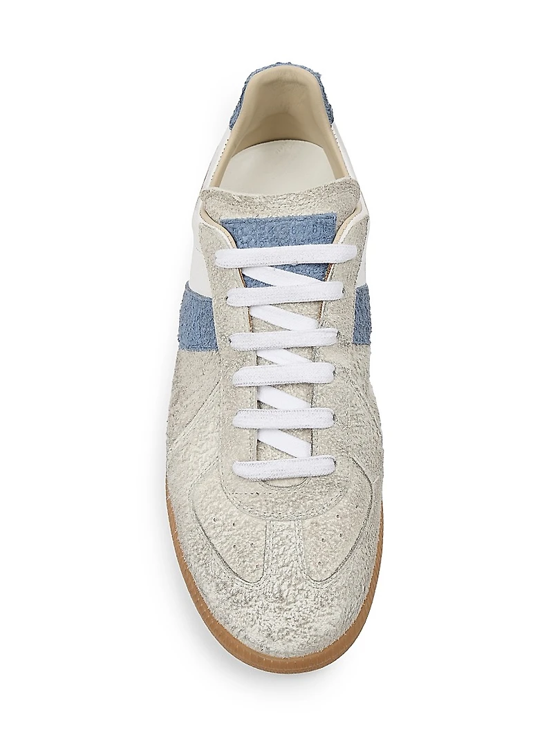 Replica Leather Low-Top Sneakers