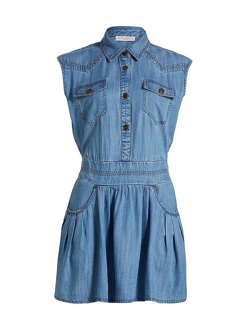 Paxton Sleeveless Mini-shirtdress