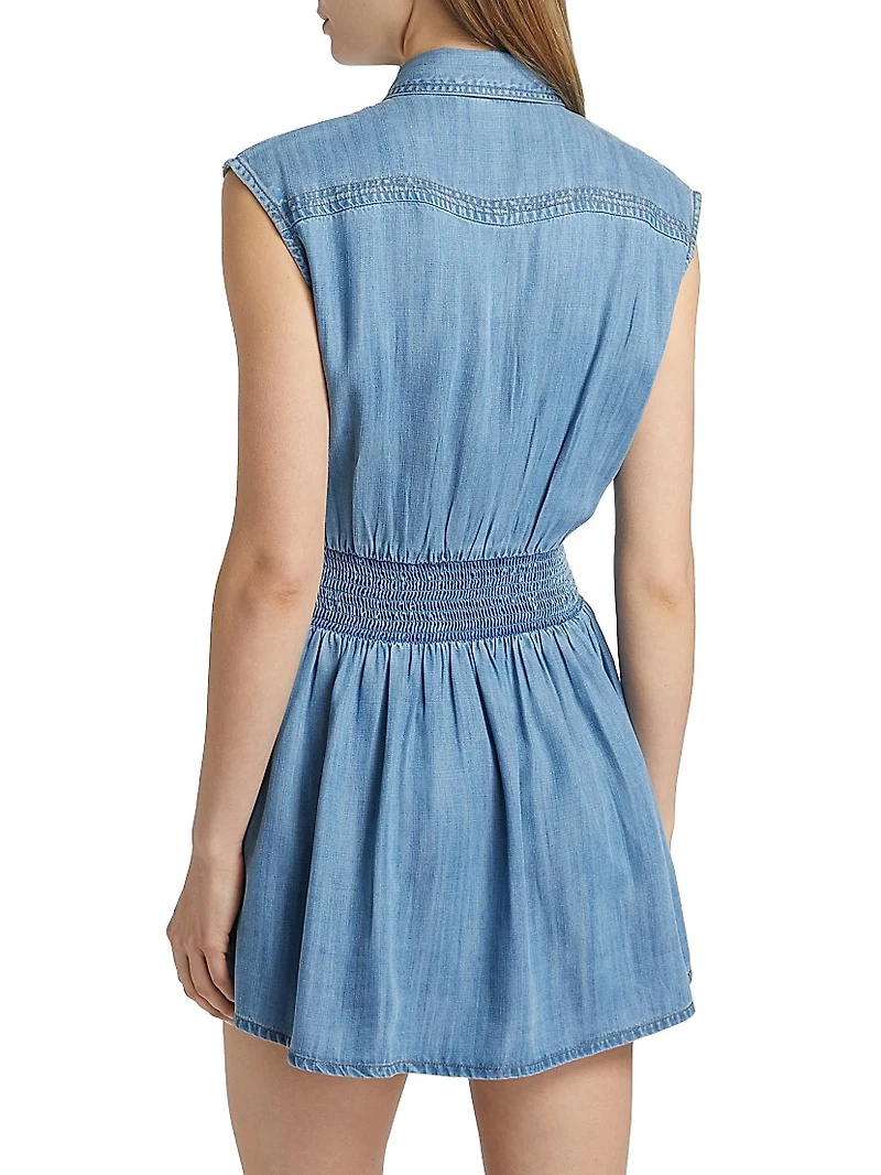Paxton Sleeveless Mini-shirtdress