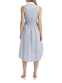 Juniper Striped Button-Front Midi-Dress