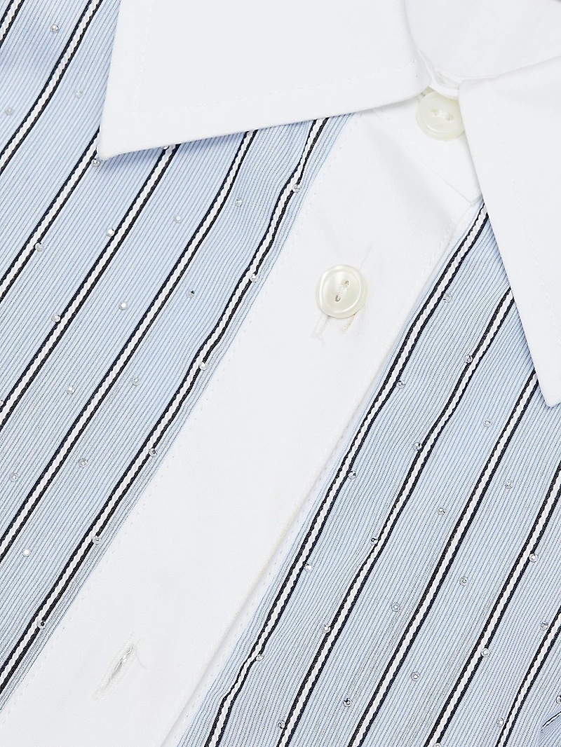 Juniper Striped Button-Front Midi-Dress