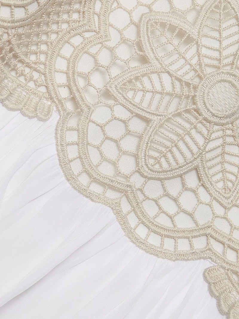 Romi Embroidered Blouson Minidress