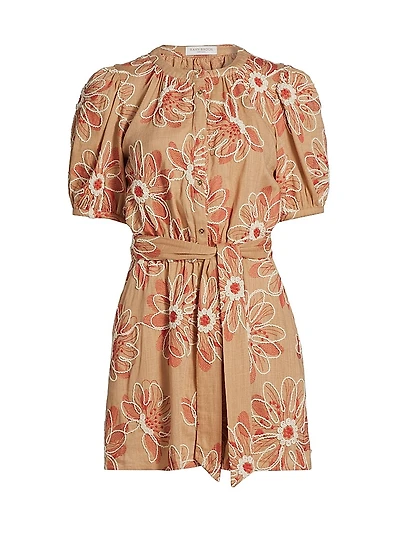 Selby Floral Tie-Waist Minidress
