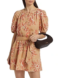 Selby Floral Tie-Waist Minidress