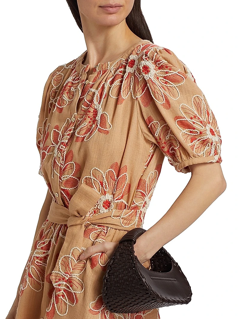 Selby Floral Tie-Waist Minidress